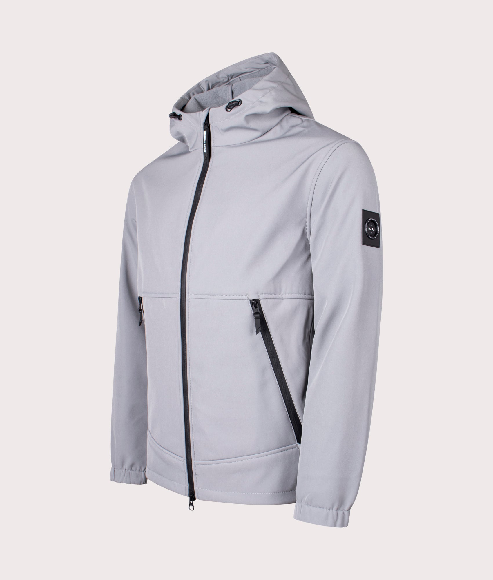 Prova Softshell Jacket by Marshall Artist in Nardo Grey. Shot by EQVVS. Front detail shot.