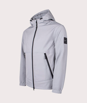 Prova Softshell Jacket by Marshall Artist in Nardo Grey. Shot by EQVVS. Front detail shot.