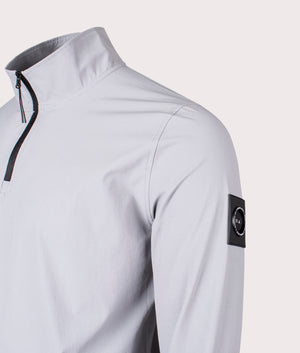 Lennox Quarter Zip Sweatshirt by Marshall Artist in Nardo Gry. Shot by EQVVS. Detail shot.