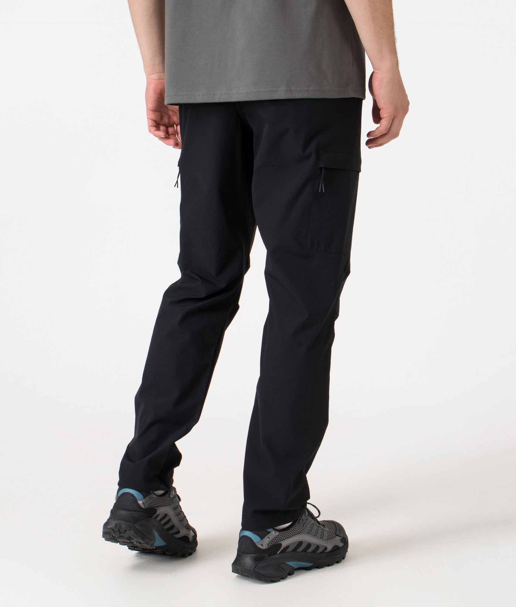 Lennox Cargo Pants by Marshall Artist in Black. Shot by EQVVS. Back shot.