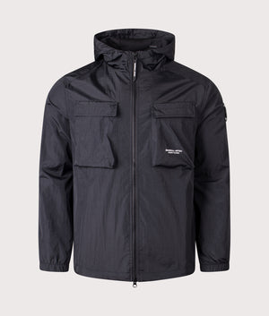 Crux Hooded Overshirt in Black | Marshall Artist | EQVVS | Front shot 