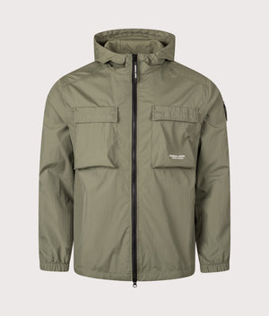 Crux Hooded Overshirt in Moss | Marshall Artist | EQVVS | Front shot