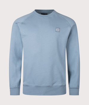 Foundation Crew Neck Sweatshirt in Steel Blue | 100% Cotton | Marshall Artist | Shot at EQVVS | Front shot 