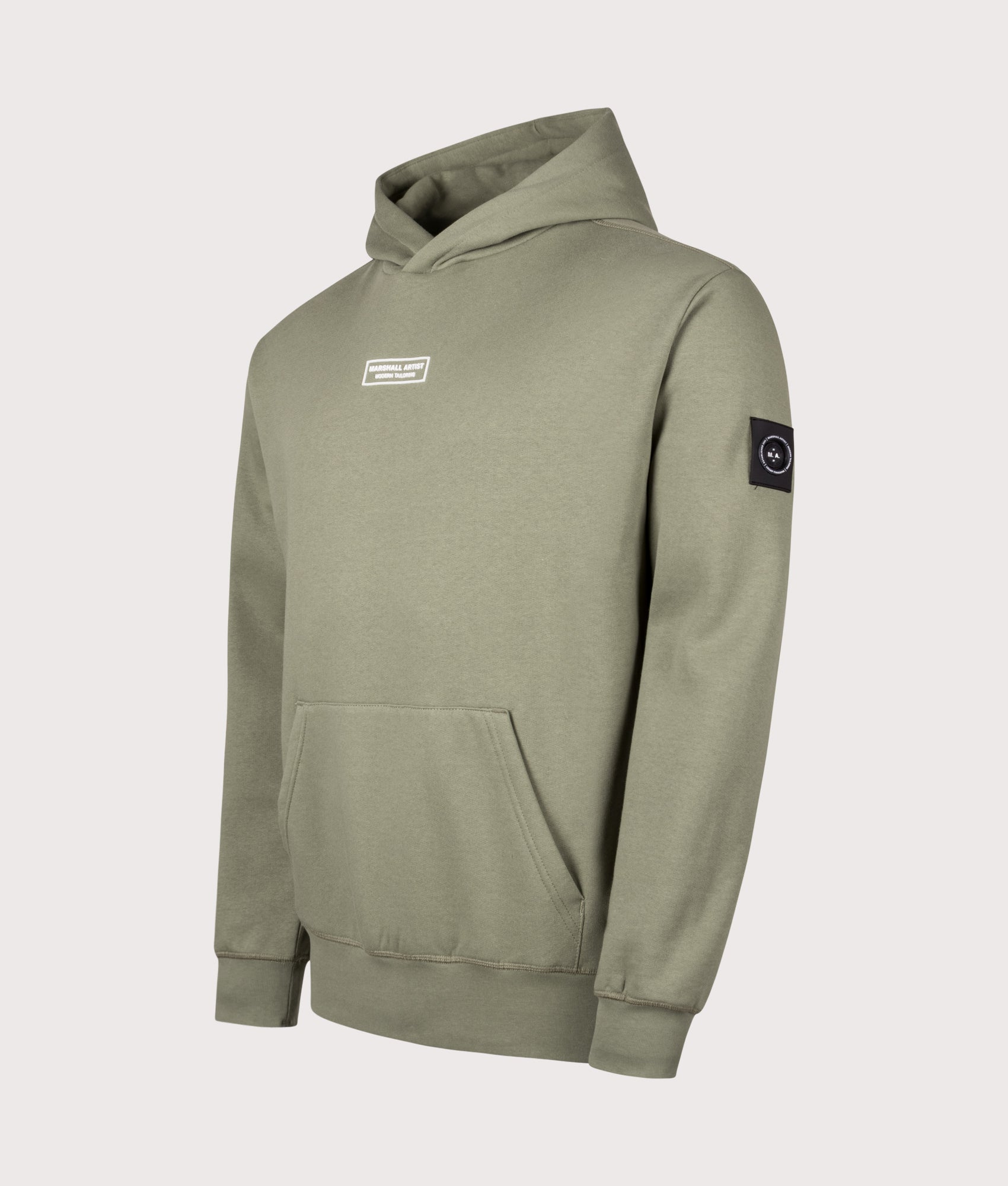 Siren Overhead Hoodie in Clay | 100% Cotton | Marshall Artist | Shot at EQVVS | Front angle shot 