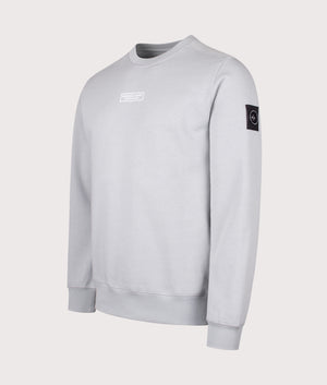 Siren Sweatshirt arrives in Ghost Grey | 100% Cotton | Marshall Artist | Shot at EQVVS | Front angle shot