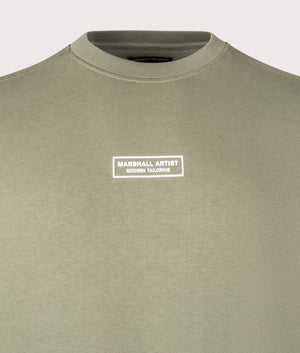 Siren Overhead Hoodie in Clay | 100% Cotton | Marshall Artist | Shot at EQVVS | Front detail shot 