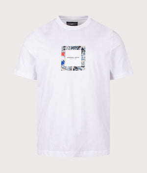 Adored Box Logo T-Shirt in White| 100% Cotton | Marshall Artist | Shot at EQVVS | Front shot 