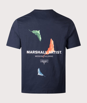 Aspen T-Shirt in Navy | 100% Cotton | Marshall Artist | Shot at EQVVS | Back shot 