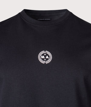 Karma T-Shirt in Black | 100% Cotton | Marshall Artist | Shot at EQVVS | Front detail shot 