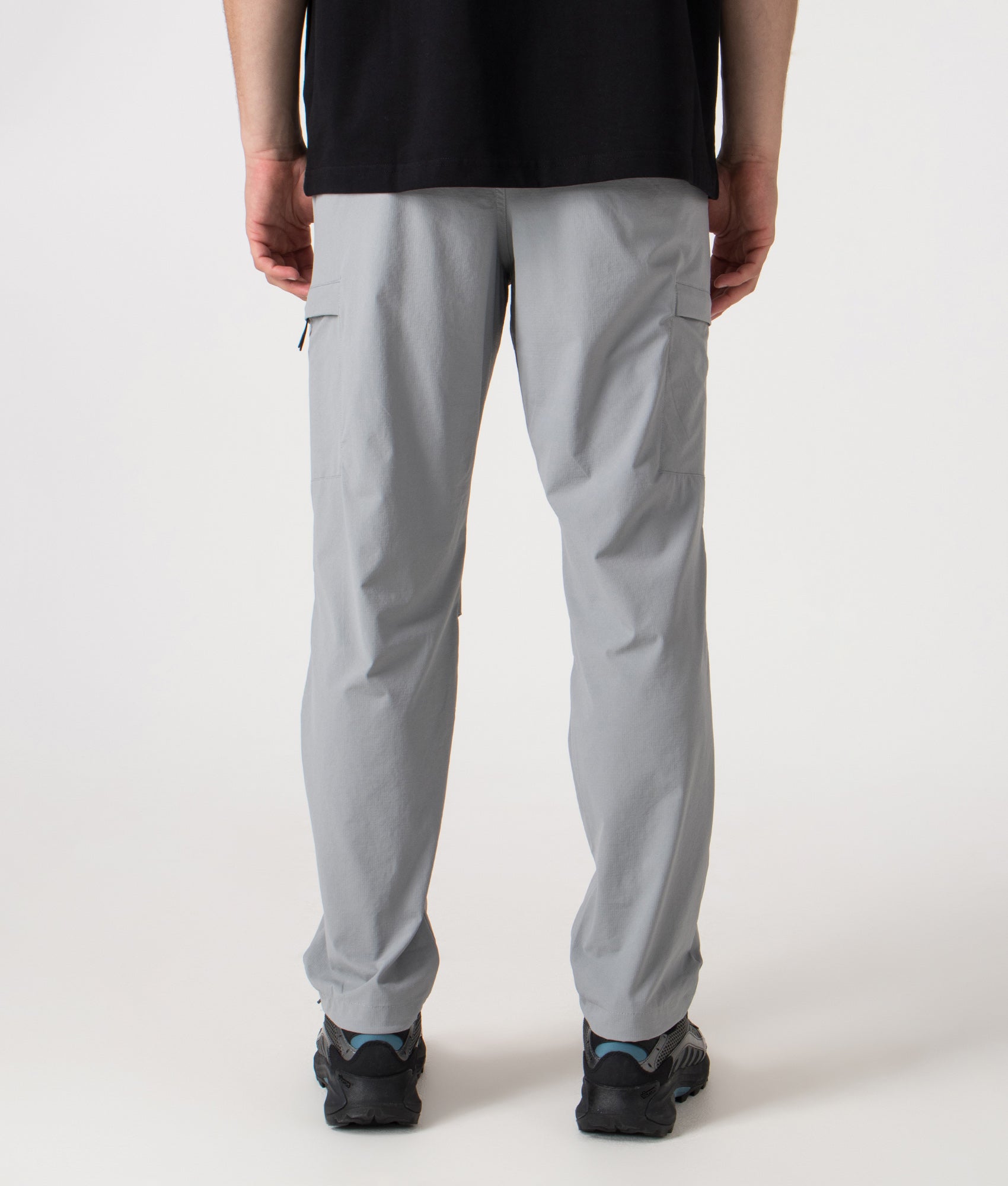 Lennox Cargo Pants by Marshall Artist in Nardo Grey. Shot by EQVVS. Back shot.