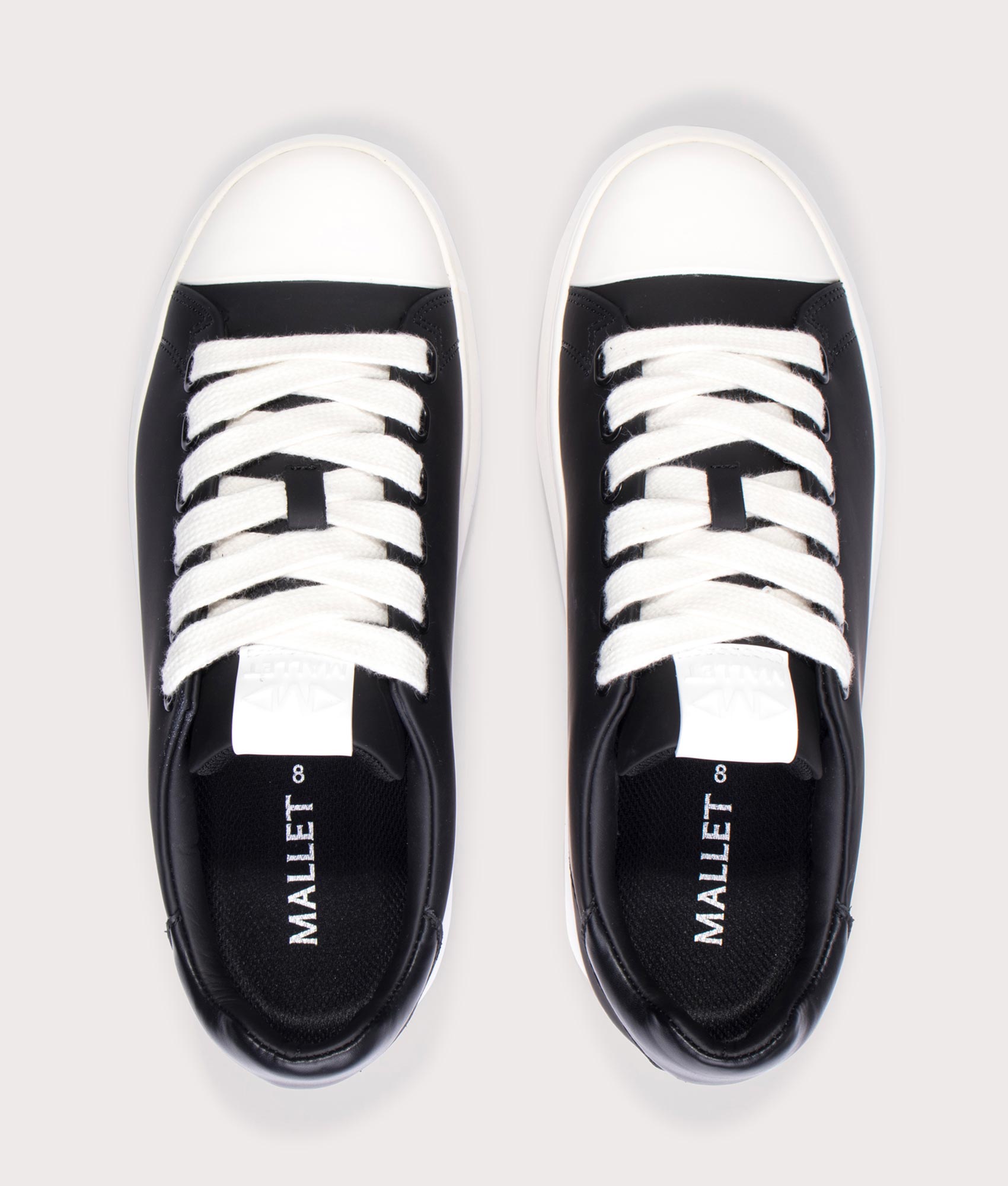 GRFTR LTC Trainers in Black Leather | Mallet | EQVVS | Top shot 