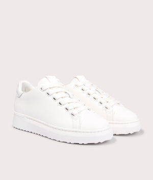 GRFTR LTC Trainers in White Leather | Mallet | EQVVS | Front angle shot 