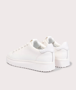 GRFTR LTC Trainers in White Leather | Mallet | EQVVS | Back angle shot