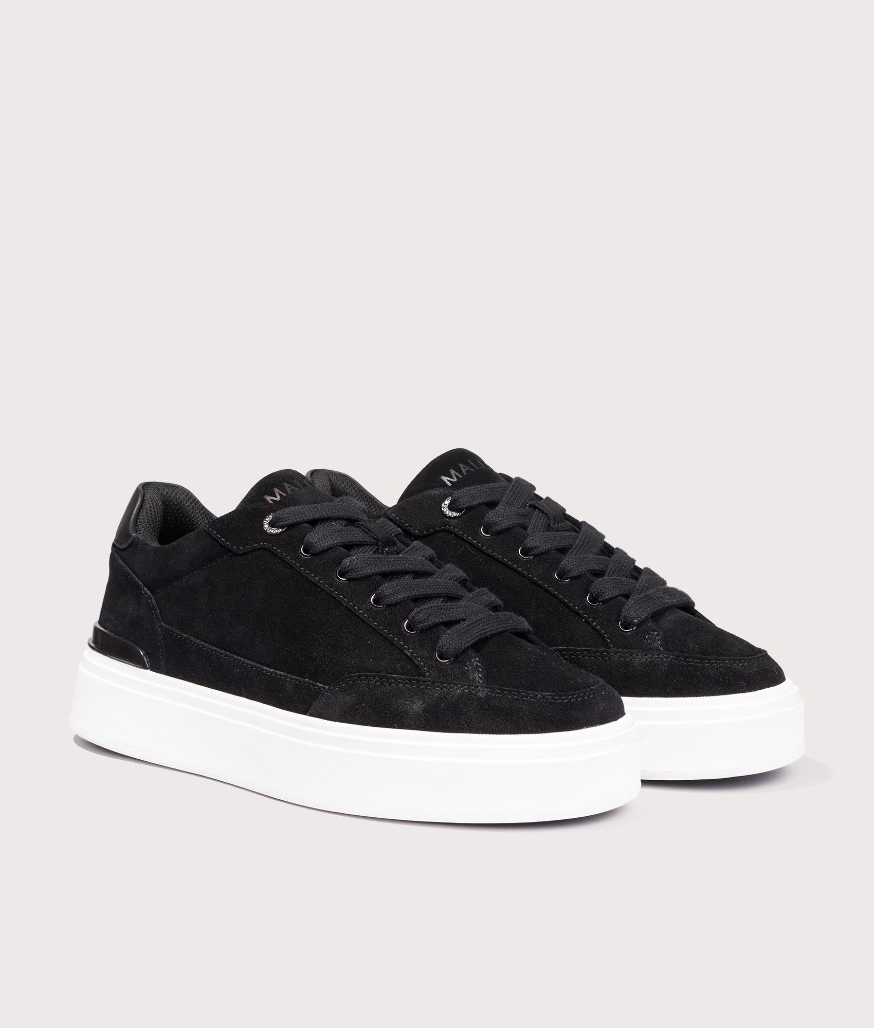 Lansbury Trainers in Black | Mallet | EQVVS | Front angle shot 