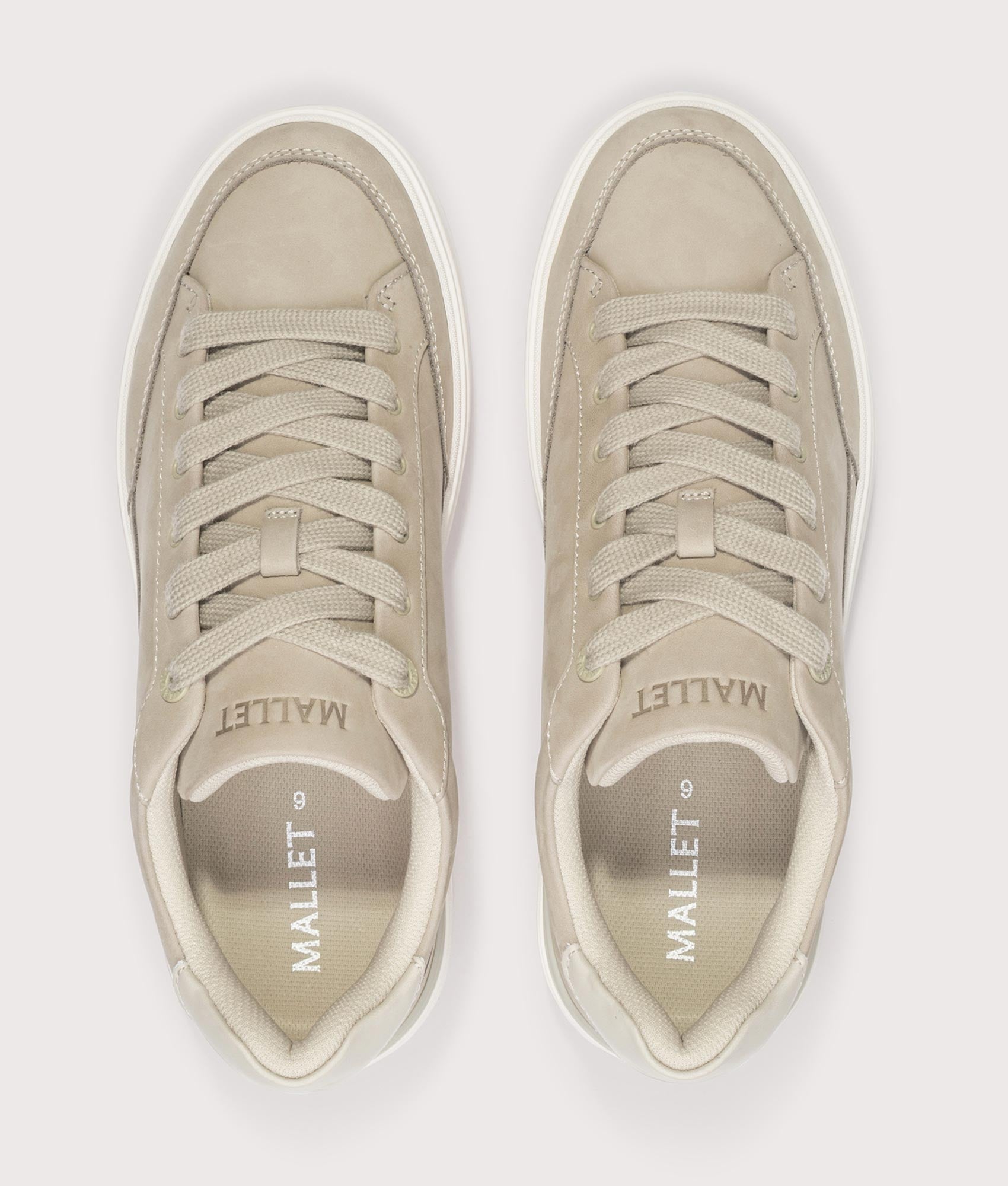 Lansbury Trainers in Neutral | OrthoLite® HybridPlus | Mallet branding | EQVVS | Top shot 