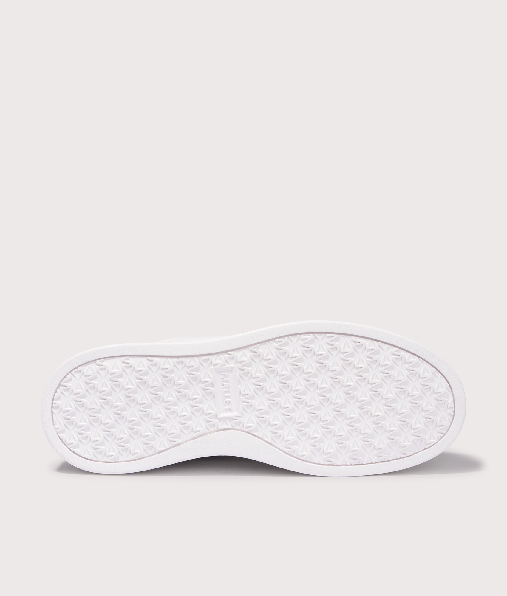 Lansbury Trainers in Triple White | Mallet branding | EQVVS | Sole shot 