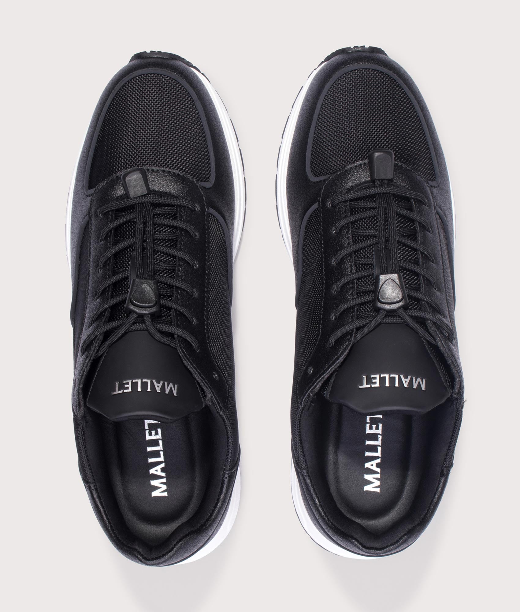 Popham Lite Trainers in Ballistic Black | Mallet branding | EQVVS | Top shot 