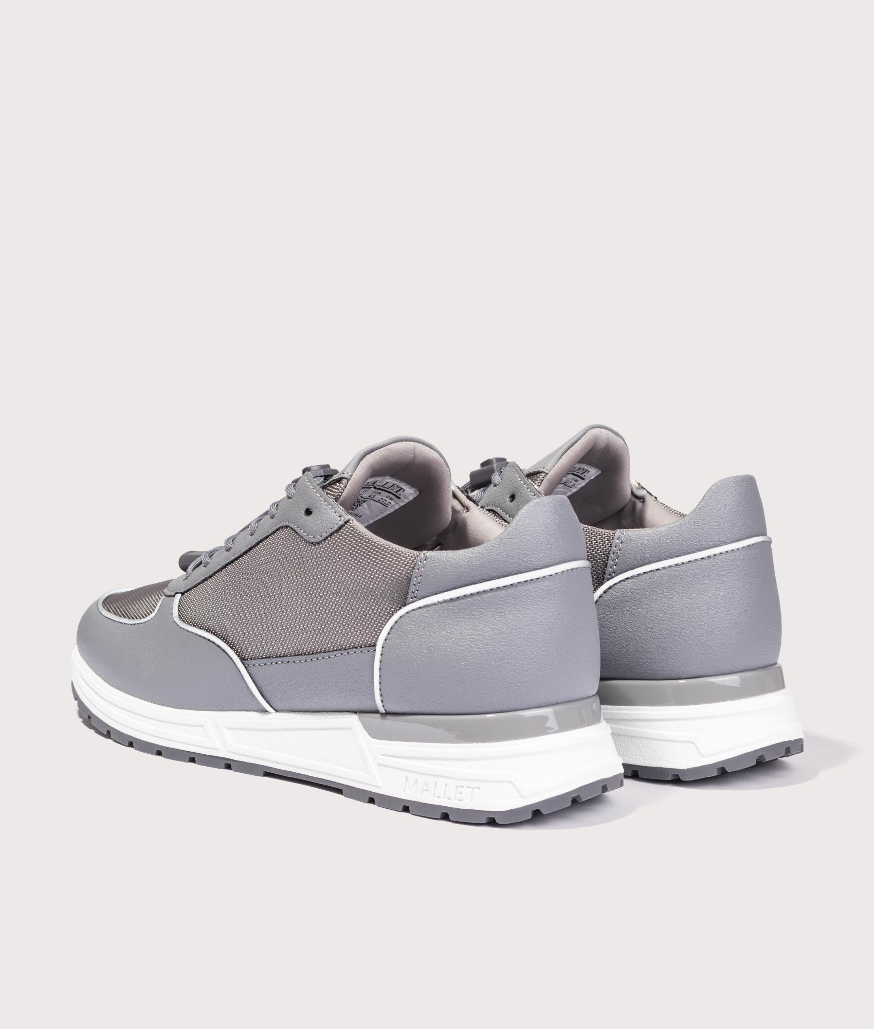 Popham Lite Trainers in Ballistic Grey | Mallet | EQVVS | Back angle shot 