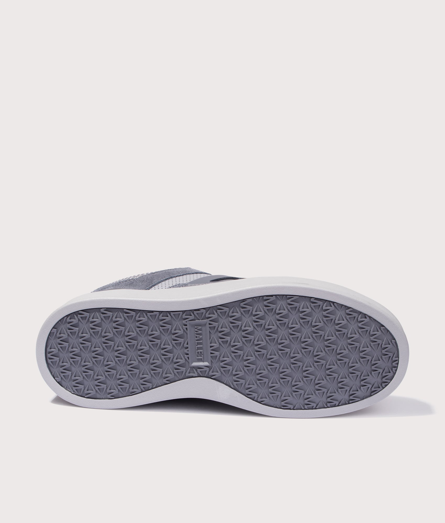 Mallet Fenchurch Trainers in Dark Grey at EQVVS Menswear. Tread shot.