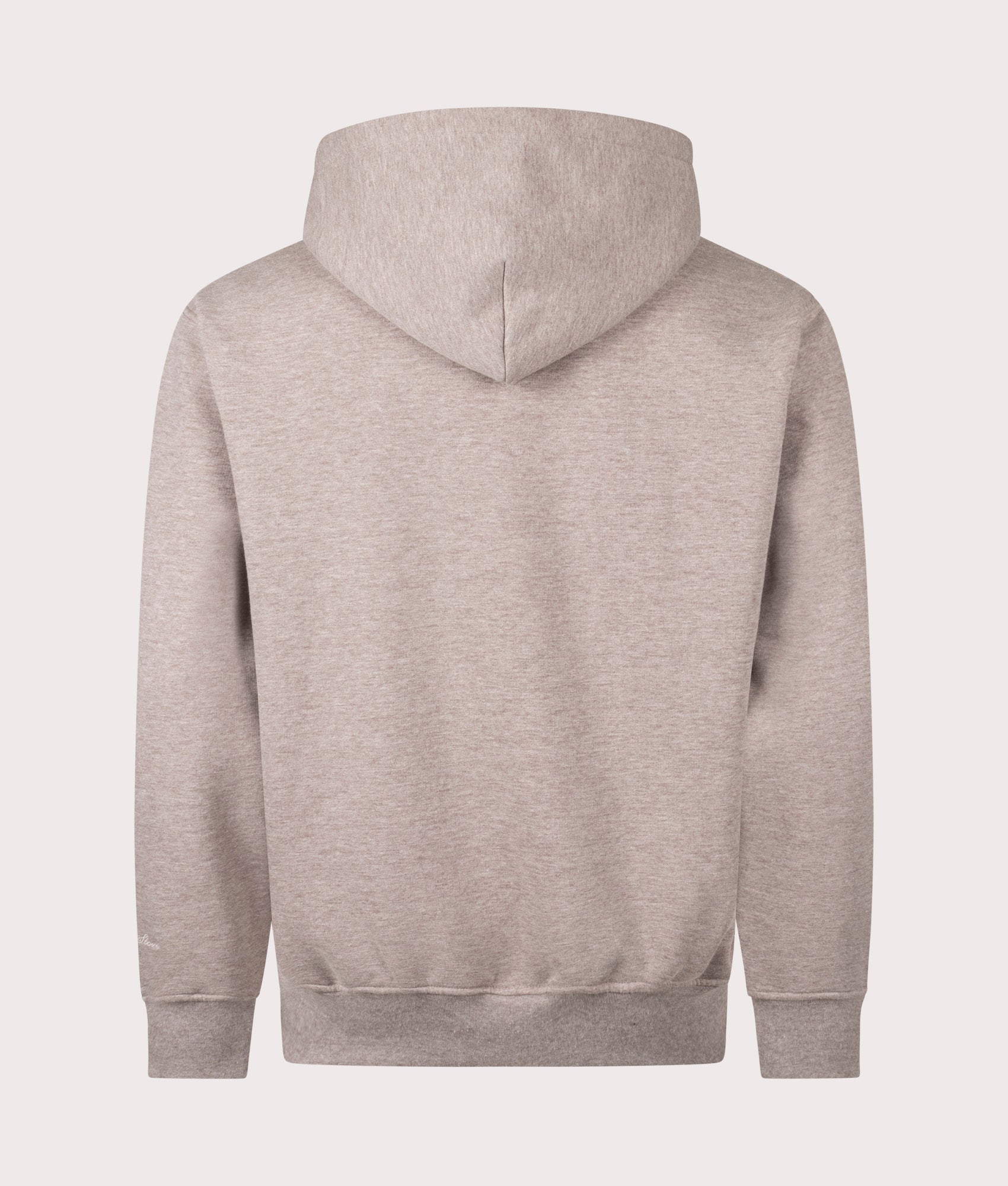 FADED Box Fit Hoodie in Brown Marl at EQVVS Menswear. Back shot. 