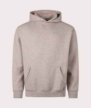 FADED Box Fit Hoodie in Brown Marl at EQVVS Menswear. Front shot. 