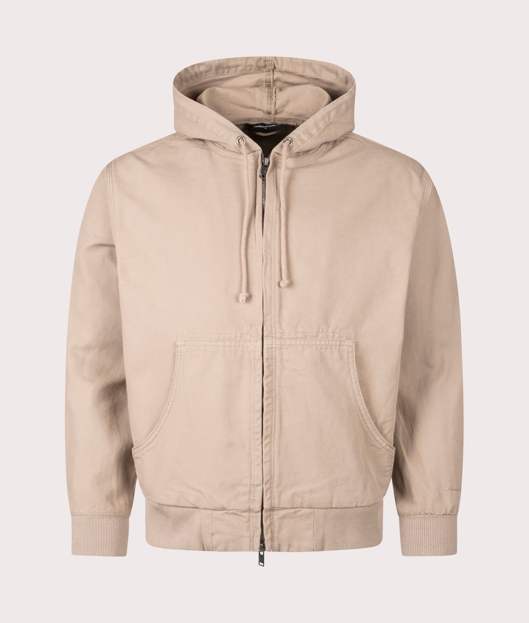 Faded Core Canvas Jacket in light brown at EQVVS Menswear. Front shot.