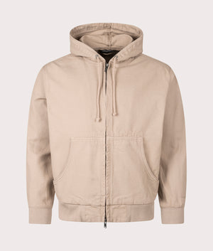 Faded Core Canvas Jacket in light brown at EQVVS Menswear. Front shot.