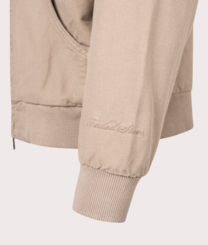 Faded Core Canvas Jacket in light brown at EQVVS Menswear. Detail Shot.