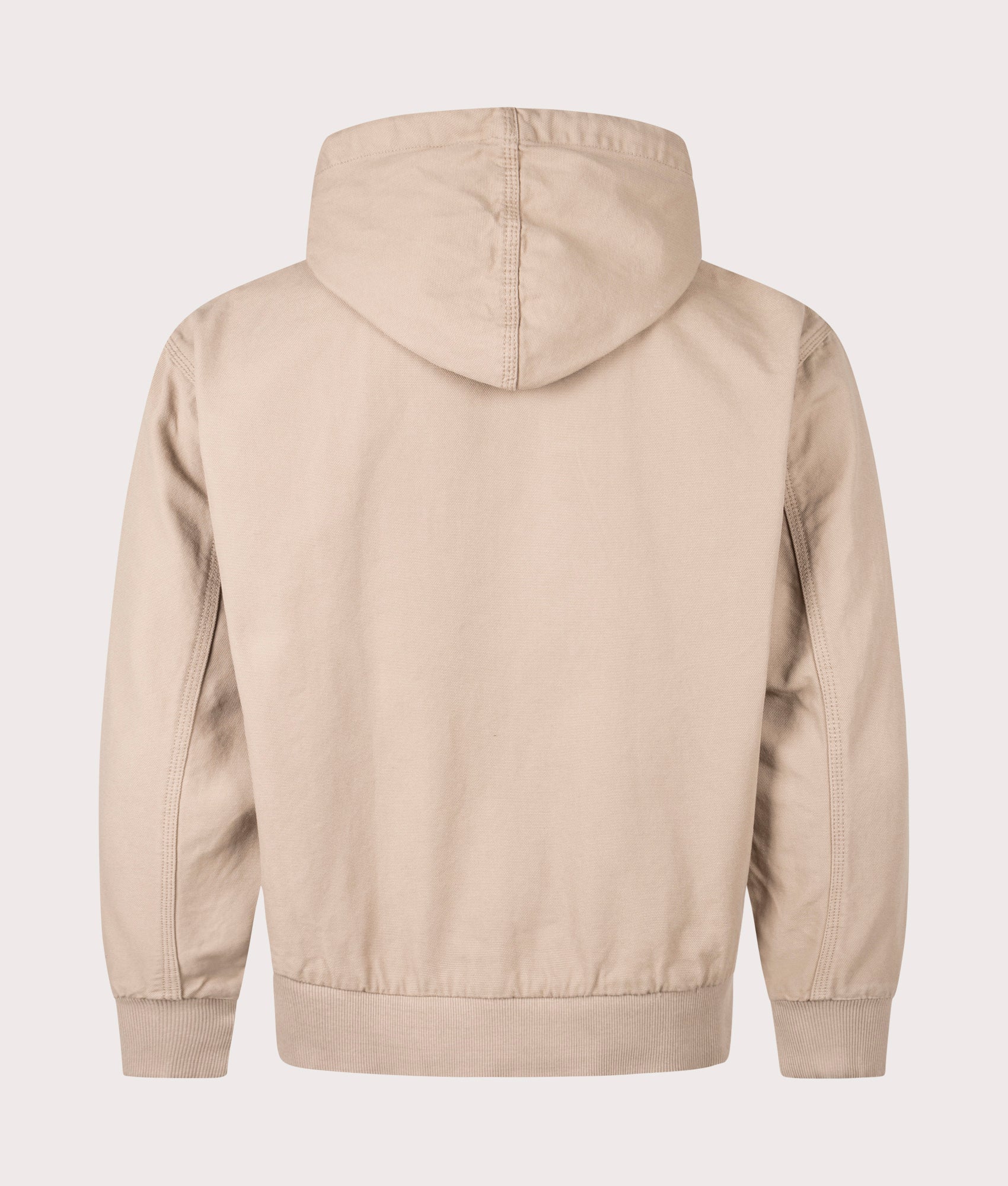 Faded Core Canvas Jacket in light brown at EQVVS Menswear. Back shot.