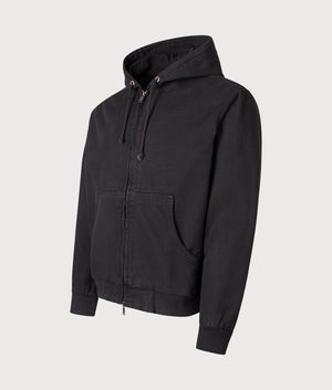 Core Canvas Jacket by FADED Store in Washed Black. Shot by EQVVS. Front  angled shot.