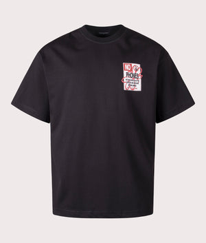 FADED No Phones T-shirt in Black at EQVVS Menswear. Front Shot.