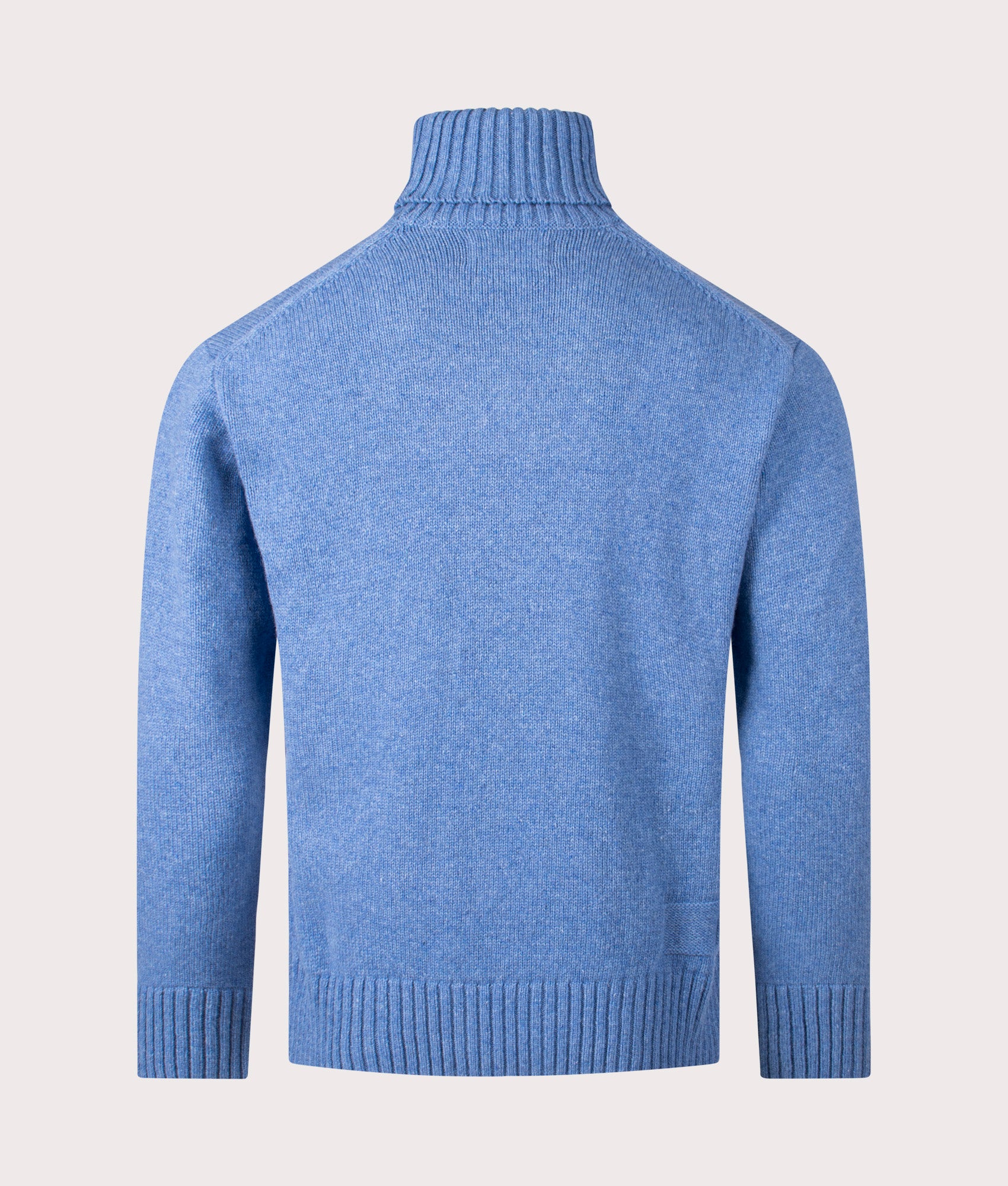 Universal Works Three Button Jacket in Pale Blue at EQVVS Menswear. Back shot.