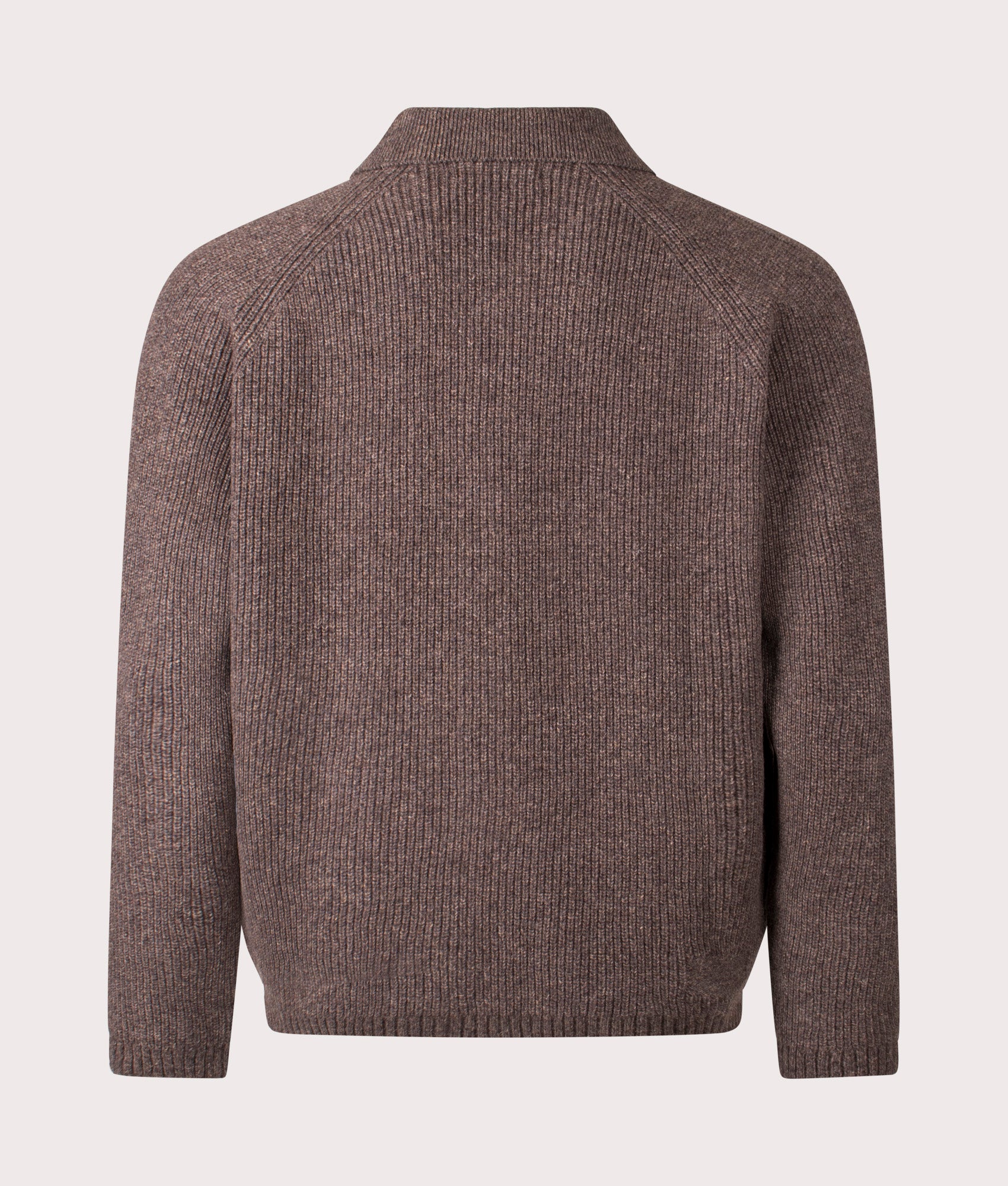 Relaxed Fit Wool Zip Cardigan in Brown | Universal Works | EQVVS