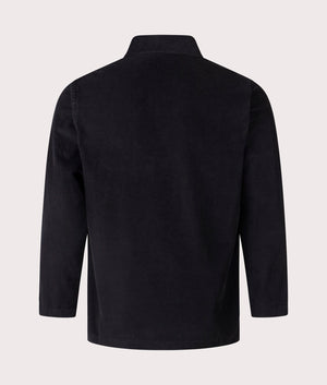 Bakers Overshirt in Black. 100% Organic Cotton  | Universal Works | Shot at EQVVS | Back shot 