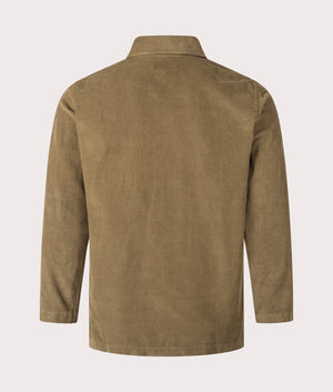 Bakers Overshirt in Khaki. 100% Organic Cotton  | Universal Works | Shot at EQVVS | Back shot 