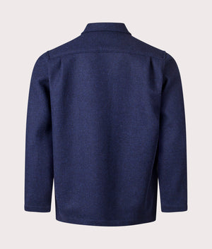 Harris Tweed Easy Jacket in Indigo | 100% Wool | Universal Works | EQVVS | Back shot 