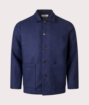 Harris Tweed Easy Jacket in Indigo | 100% Wool | Universal Works | EQVVS | Front shot 