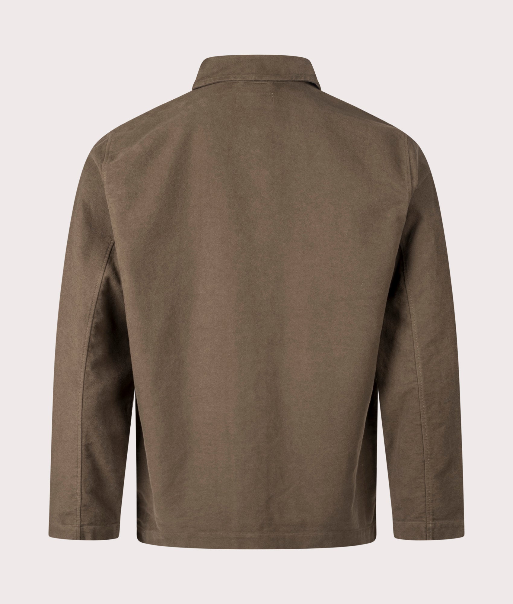 Comfort Moleskin Field Jacket in Khaki | 100% Cotton | Universal Works | EQVVS | Back shot 