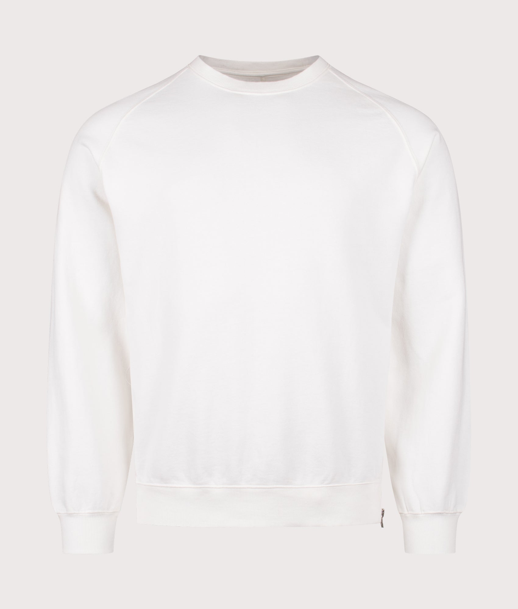 Universal Works Billy Sweatshirt in Ecru at EQVVS Menswear. Front shot.