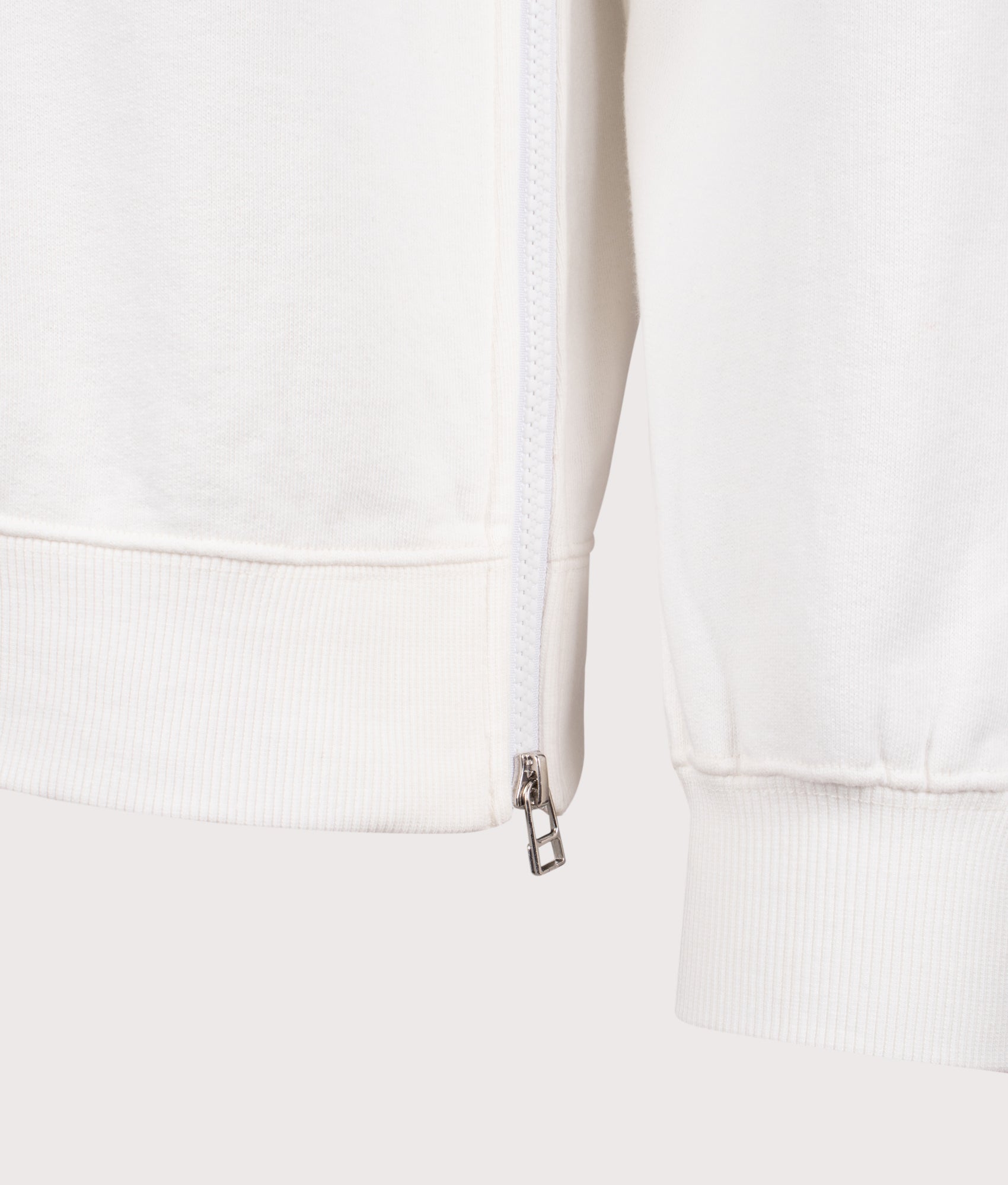 Universal Works Billy Sweatshirt in Ecru at EQVVS Menswear. Detail shot.