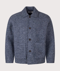 Relaxed Fit Rams Jacket: Slate Blue 