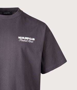 Relaxed Fit NSC Tribe T-Shirt in Slate | Faded | Shot at EQVVS | Front detail shot 