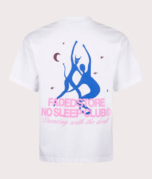 Devil T-Shirt in White | 100% Cotton | Faded | EQVVS | Back shot 