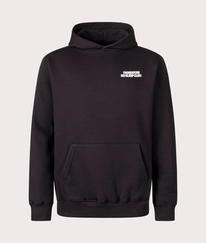 Relaxed Fit NSC Devil Hoodie in Black | 65% Cotton, 35% Polyester | Faded | EQVVS | Front shot 