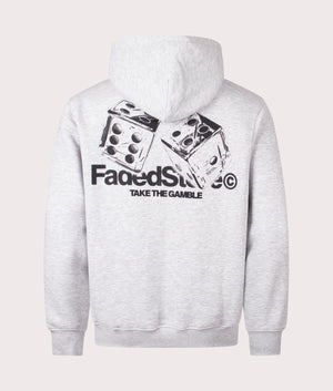 Relaxed Fit Dice Hoodie in Grey Marl | 100% Cotton | Faded | EQVVS | Back shot