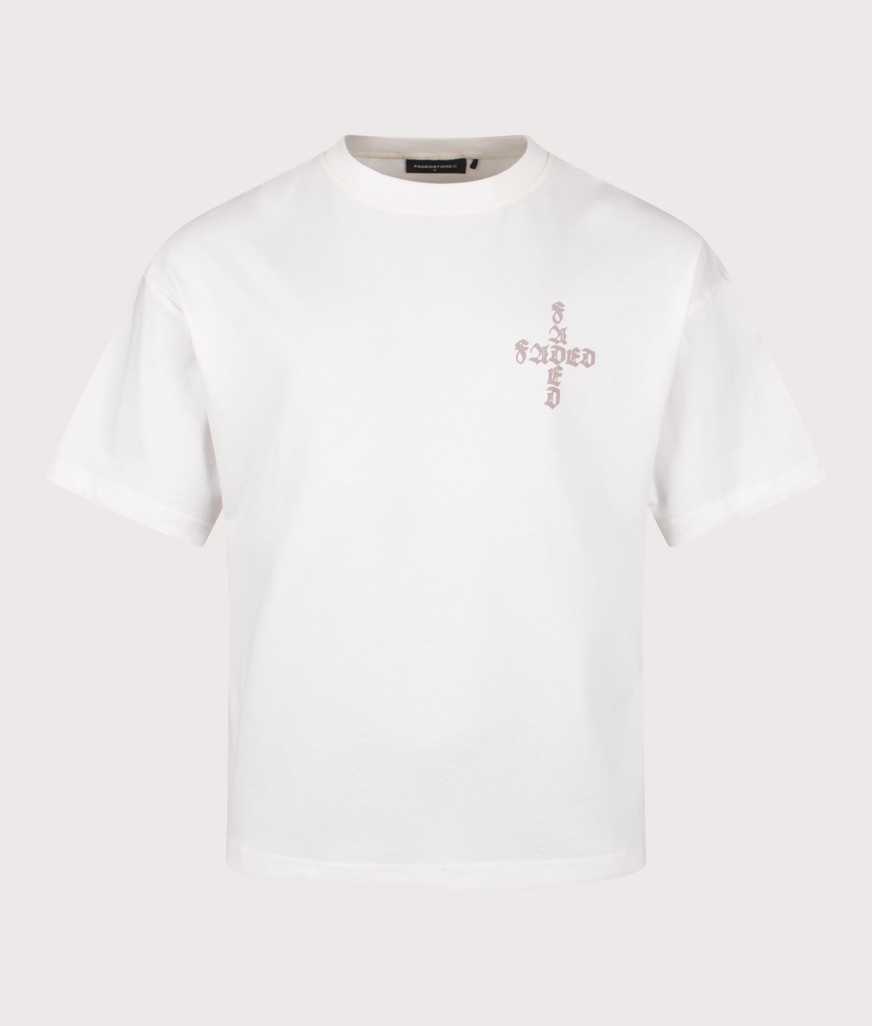 FADED Gothic T-Shirt in Off White at EQVVS Menswear. Front shot.