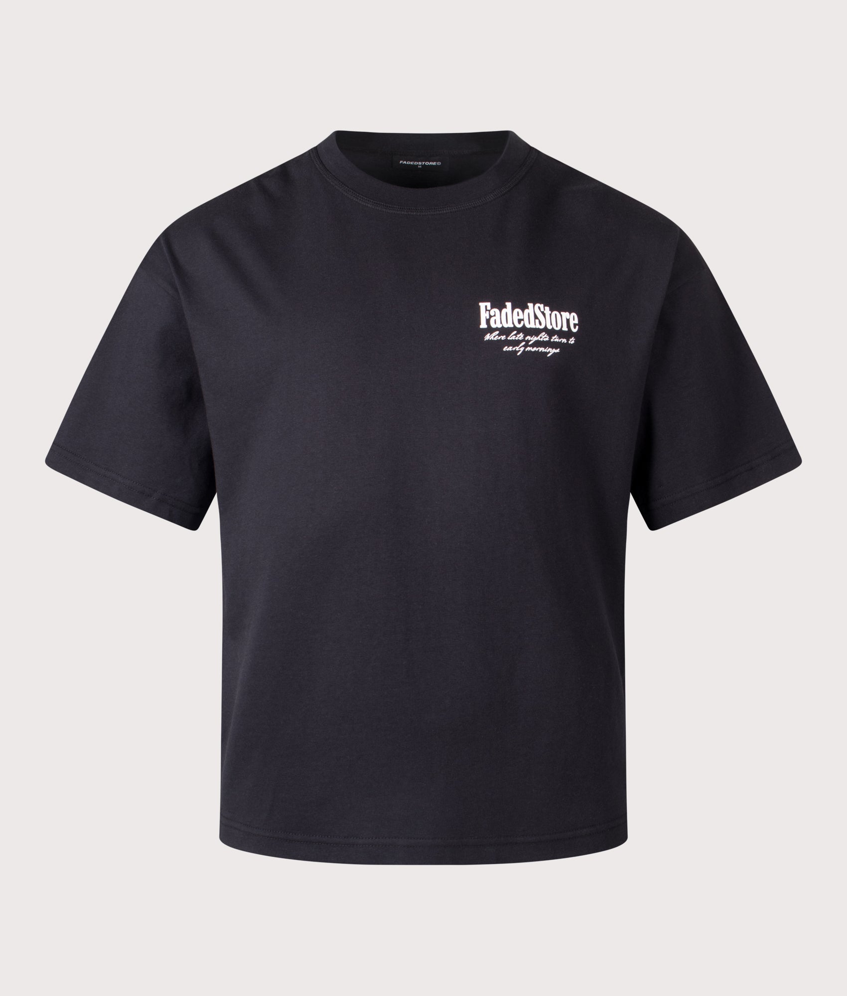 FADED Smoke T-Shirt in Black at EQVVS Menswear. Front shot.
