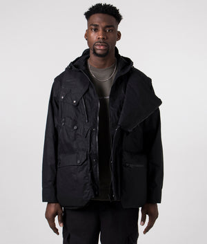 A-COLD-WALL Cargo Storm Jacket in onyx front unzipped shot at EQVVS