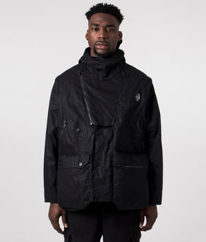 A-COLD-WALL Cargo Storm Jacket in onyx front zipped shot at EQVVS