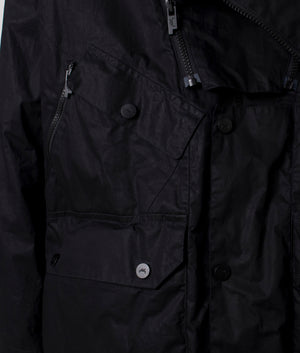 A-COLD-WALL Cargo Storm Jacket in onyx pocket shot at EQVVS